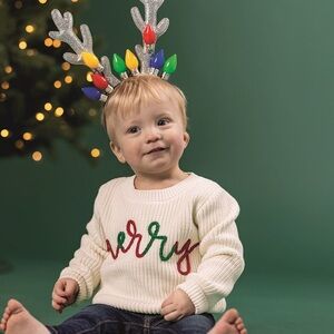 Mud Pie Merry Knit Christmas Sweater 2T 3T 4T 5T